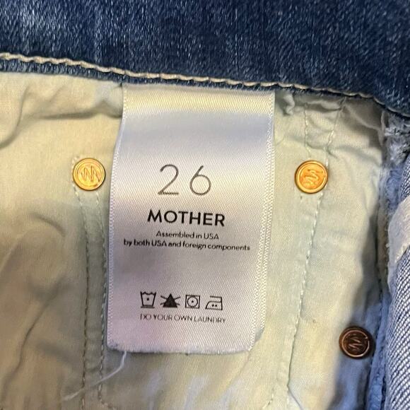 Mother The Insider Crop Fray Jeans 26 After All These Years Distressed Limited - Picture 4 of 8